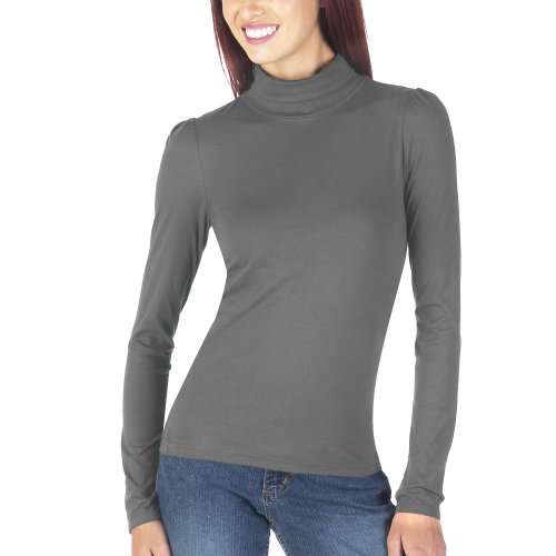 Click here to buy Juniors' Mossimo Supply Co. Long-Sleeve Turtleneck Tee - Quartz Gray.