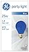 GE Lighting Party Light 49724 25-Watt Blue A19 Light Bulb with Medium Base, 1-Pack