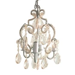 Sleeping Partners 3 Bulb Mini Chandelier - Pink Sapphire