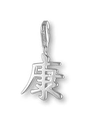 MELINA Charms clip on pendant chinese character health sterling silver 925