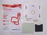 Generic Hoover Canister Vacuum Cleaner Bags Style H30, Made to Fit Hoover Part Number 40101001. 5 Bags, 2 Filters Per Pack.