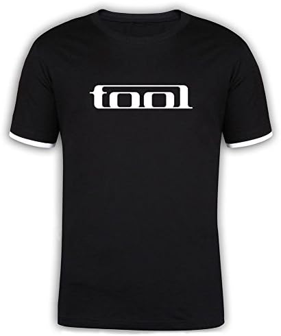 Gaojidiang Tool Band Logo Mercerized Cotton Mens Graphic Tshirt Black M