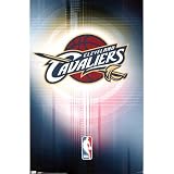 Professionally Framed Cleveland Cavaliers Logo 2010 Sports Poster Print - 22x34 with RichAndFramous Black Wood Frame