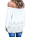Womens Off Shoulder Lace Strapless Blouse Summer Casual Loose Tops T-shirt