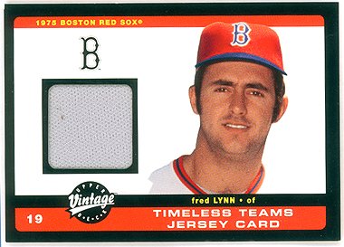 Fred Lynn 2002 Upper Deck Vintage Timeless Teams Game Worn Jersey