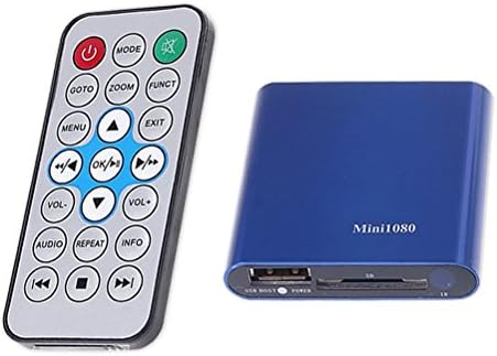 Eforbest Mini 1080P HD Media Player with HDMI/AV/USB/SD/MMC/USB Host funciton,Blue