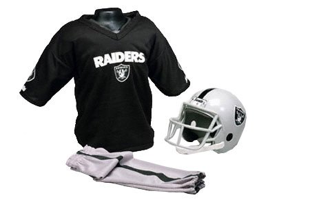 Oakland Raiders Kids/Youth Football Helmet Uniform Set