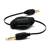 Retractable 3.5 mm Audio Extension Cable (Black)