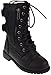 Forever Link Girls Mango 61K Lace Up Boots | Combat Boots for Girls | Zipper Boots | Toddler Girl Shoes | Little Girl Shoes