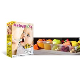 Babypotz - 50 BPA Free Plastic Reusable Containers for Freezing Baby Food / Weaning Pots