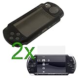 GTMax 2x Black Silicone Skin Cover Case + 2x Clear LCD Screen Protector for ....