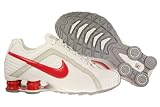 Today Deals Nike - Nike Shox Junior Womens Running Shoes White Scarlet Fire Gray for See price in cart