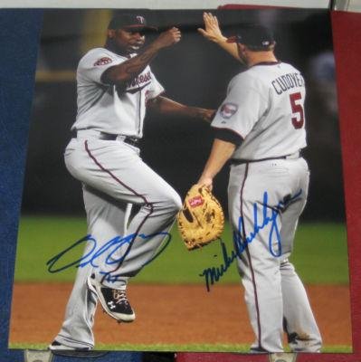 M Cuddyer D Young Minnesota Twins Signed 8x10 Photo Coa - Autographed MLB Photos