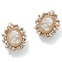 Cameo Lucite Clip-On Earrings
