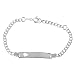 Silver Heart Cut Out Engravable Id Identification Bracelet for Child