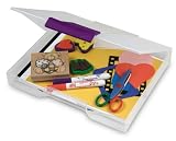 Akro-Mils 66420 PURCL Craft and Paper Storage Case, Clear with Purple Latch