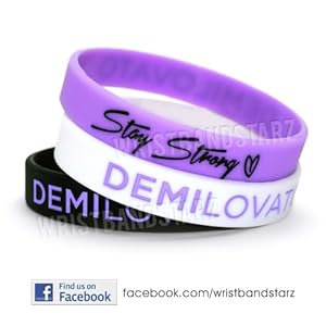 3 Stay Strong Demi Lovato Wristband Bracelet Thin