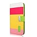 Cellularvilla Wallet Case for BLU Studio 5.5 D610a Pu Leather Wallet Card Flip Open Pocket Case Cover Pouch (Pink Yellow)