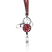 Red Bling Lanyard w/ Badge Reel & Attachments