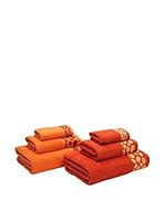 NATURAL Set Toalla 6 Uds. 400 G Stones (Naranja)