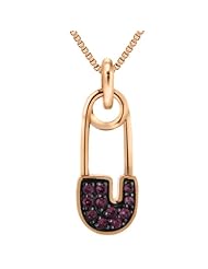 Sterling Silver Gemstone Pin Pendant Necklace, 18"