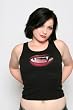 Skulbone Ladies Gothic Beater Shirt FEED Glowing Vampire Teeth Shirt Medium - Plus XL