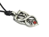 Wyrd Pendant for Interconnection of all Things, Pewter Pendant with Corded Necklace