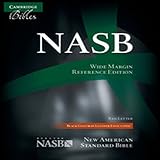 nasb wide margin reference bible black edge lined goatskin leather red letter text ns746xrme