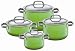 Silit 4-Piece Cookware Set with Lids, Lemon Green