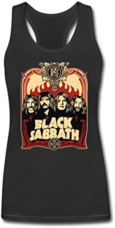 LHQ strong women's Black Sabbath poster women's tank top Black S
