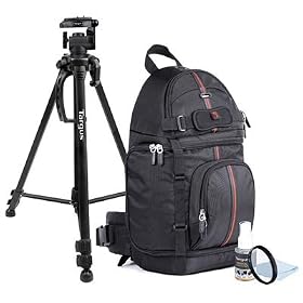 Targus Digital SLR Essential Kit with Tripod, Sling Bag, UV Lens Filter, and LCD Screen Cleaner