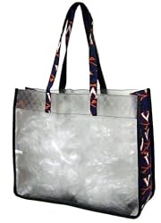 UVA Tote Bag University of Virginia with Clear Sides and Cotton Fabric - SEE Through Thru Bag for School Events or Beach GIFT IDEA for MEN Women Ladies MOM Mother or Dad Teachers and Travelers