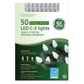 Santa's Best Craft Llc Ge50ct Wht C5 Led Set Ge97506cc Christmas Lights Led/Energy Saving