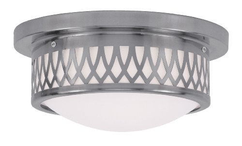 Livex Lighting7351-91 Westfield 2 Light Ceiling Mount, Brushed Nickel