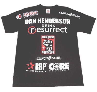 DAN HENDERSON CLINCH GEAR "UFC 75 WALKOUT" SHIRT SIZE MEDIUM