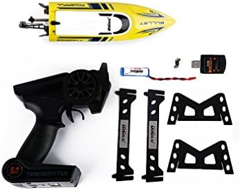 UDI002 Tempo Remote Control Boat for Pools, Lakes and Outdoor Adventure - 2.4GHz High Speed Electric RC - includes BONUS BATTERYDoubles Racing Time Yellow