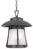 Laguna Three light Large Hanging Lantern With Black Pearl, FROST...