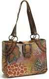 Anuschka Double Compartment Large Tote - Premium Safari
