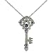 Sterling Silver Simulated Sapphire and Cubic Zirconia Key Pendant by Charles Winston, 18