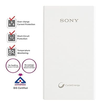 Sony CP-E6 5800mAH Power Bank with Polymer Battery (White)