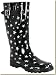 Chooka - Women's Star Swept Black and White Rain Boots
