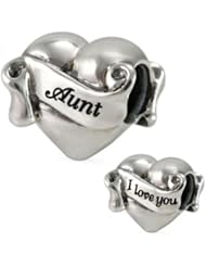 Sterling Silver I Love You Aunt Ohm Bead AAL006
