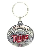 Pewter MLB Team Design Key Ring - Minnesota Twins