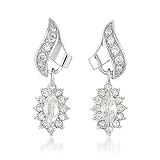 STERLING SILVER C.Z CHANDELIER EARRING