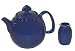 Chantal Ceramic 1-1/2-Quart Tea Steep with Infuser, Glossy Indigo Blue