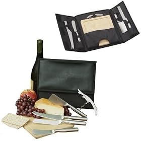 The Cosmopolitan Wine and Cheese Set Black 1400-21BK by The Cosmopolitan