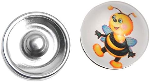 Snap Buttons Fit DIY Bracelets Bug Mixed, Snap Button Lot 12 Pcs.