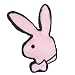 Kitchen & Housewares : PLAYBOY RABBIT HEAD PINK MINI CUSHION FOR CAR WINDOW