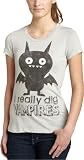 Mighty Fine Junior's Vampires Are Hot Tee,Cement,Large