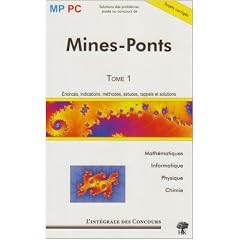 Integrales mines mp PC 2004-06 int�grale